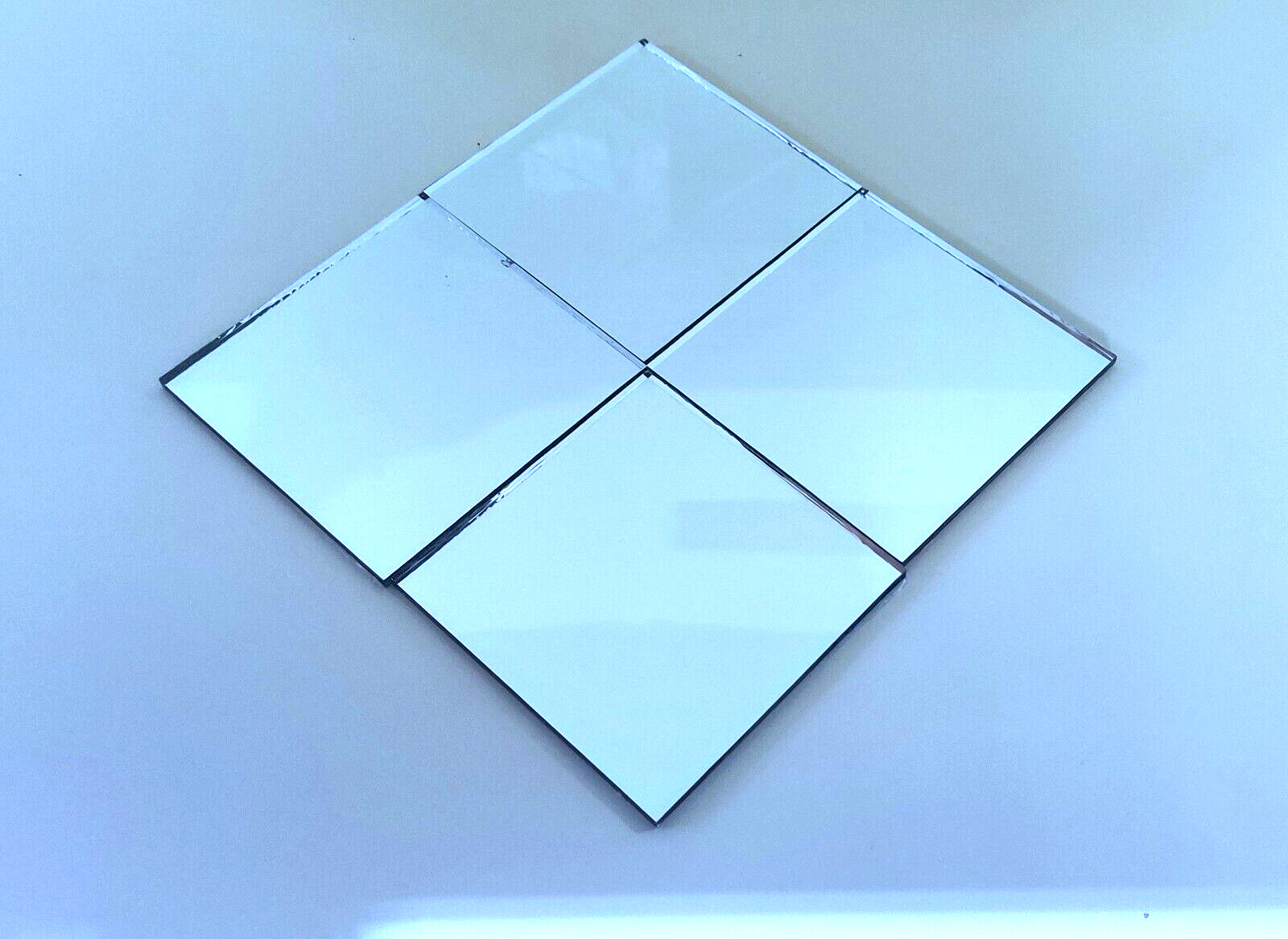 16 Mirror Tile Squares 3″ x 3″ inch Square Real Glass