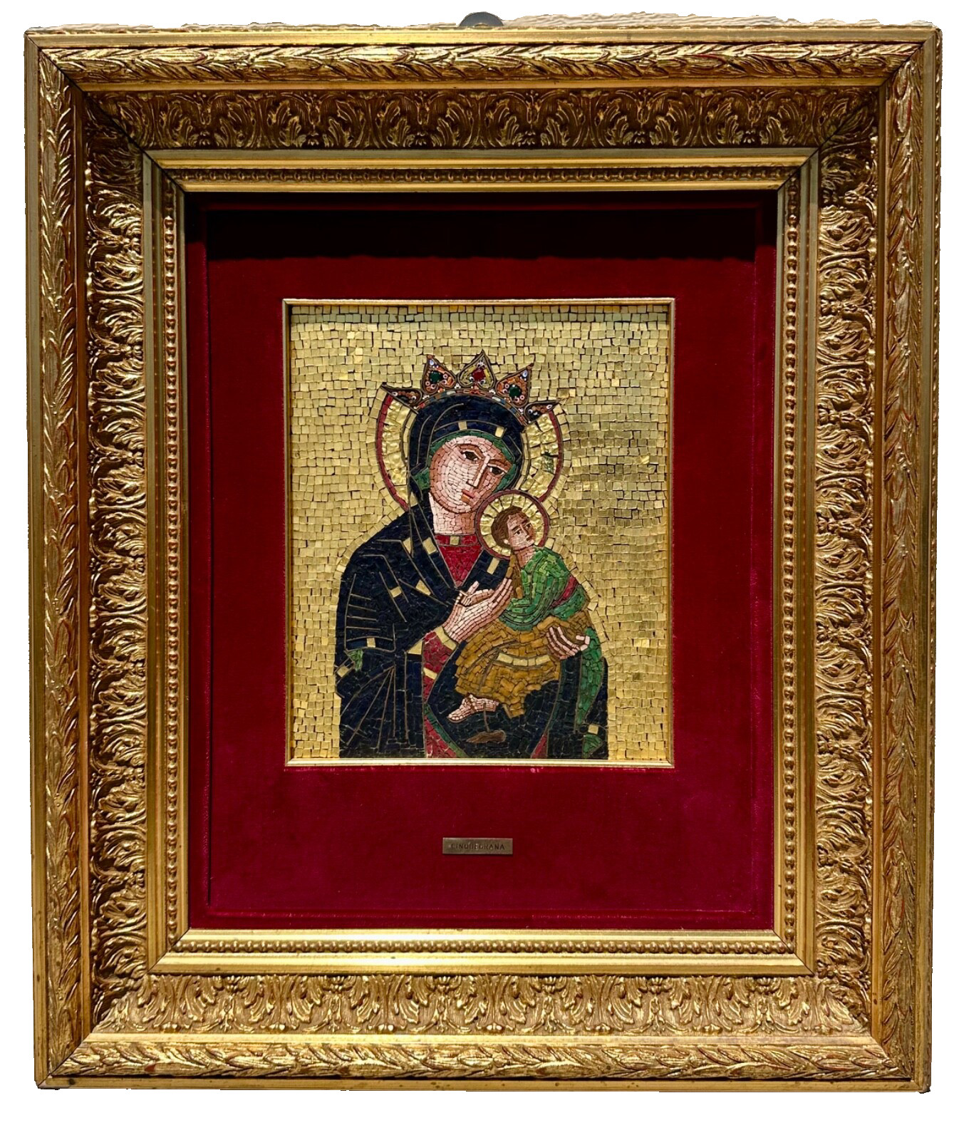 Large Micro-Mosaic panel G. Cinquegrana Studio del Mosaico, Vatican 20th C.