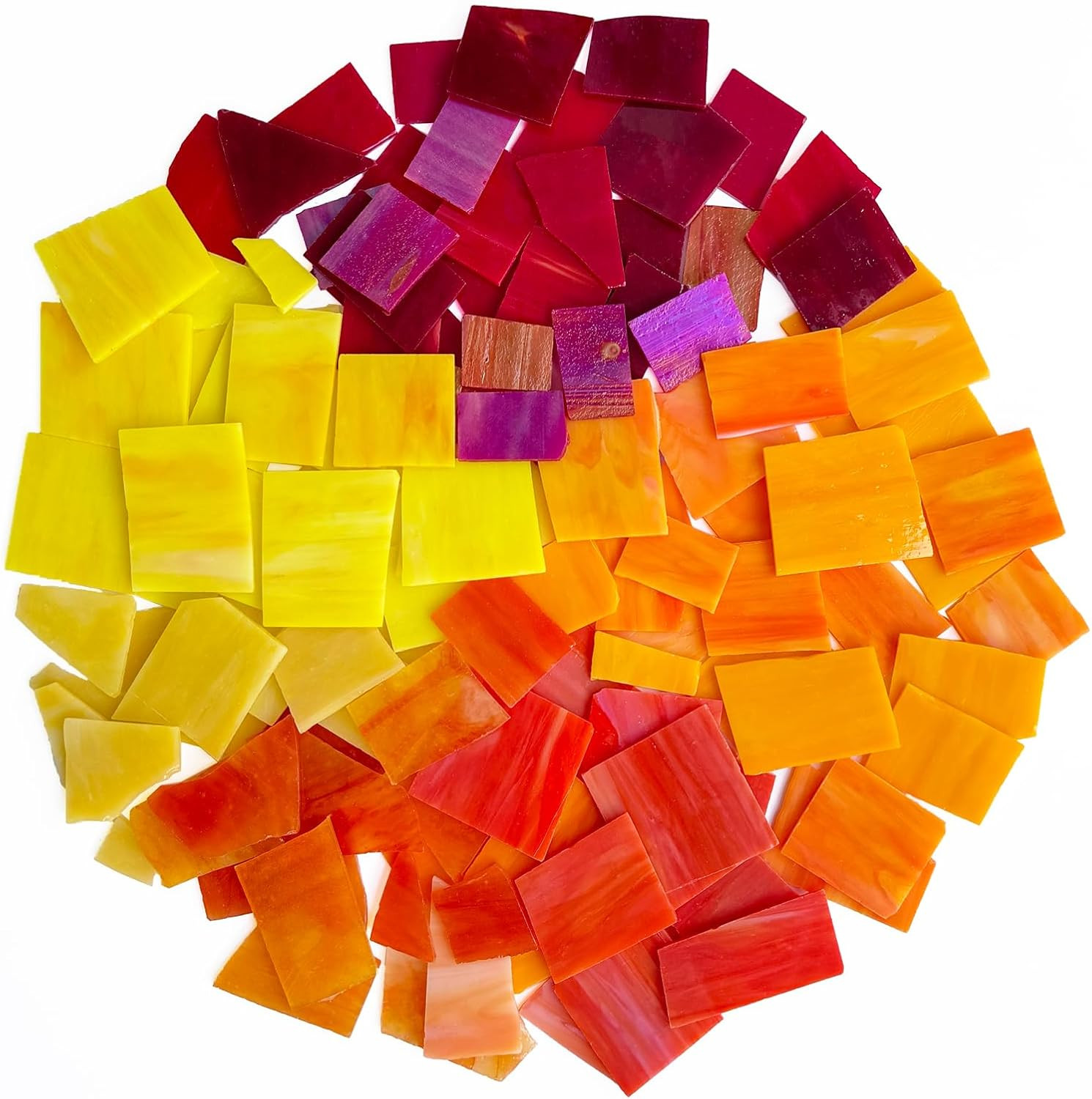 Stained Glass Scraps Sheets, Mosaic Tiles for Crafts, Glass Mosaic Pieces Suppli