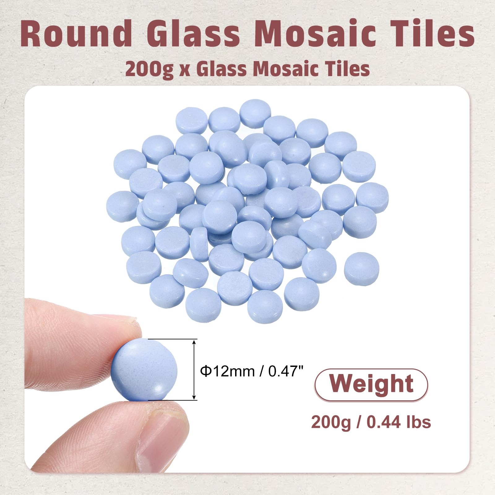 MECCANIXITY Gray/Blue Glass Mosaic Tiles 200g