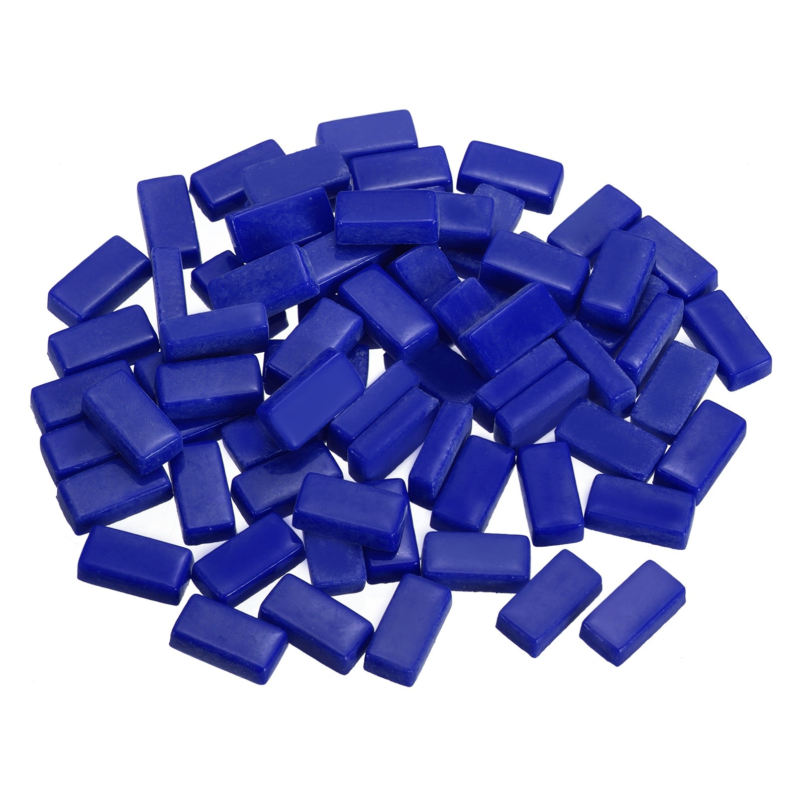 200g 70 Pieces 0.4″ x 0.8″ Iridescent Rectangle Mosaic Tiles (Bright Blue)