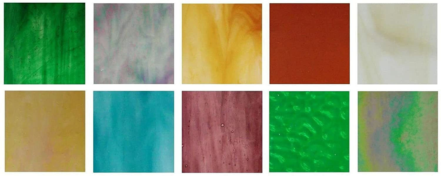 Wissmach Stained Glass Variety Pack (10 Sheet: 8″ X 10″) by BiNARi Glass Studio