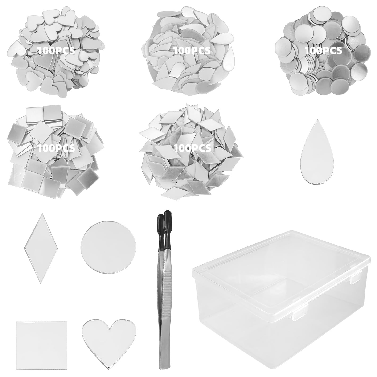 Mirror Mosaic Tiles – 500PCS Small Craft Mirrors for DIY Art & Home Decor | 5…