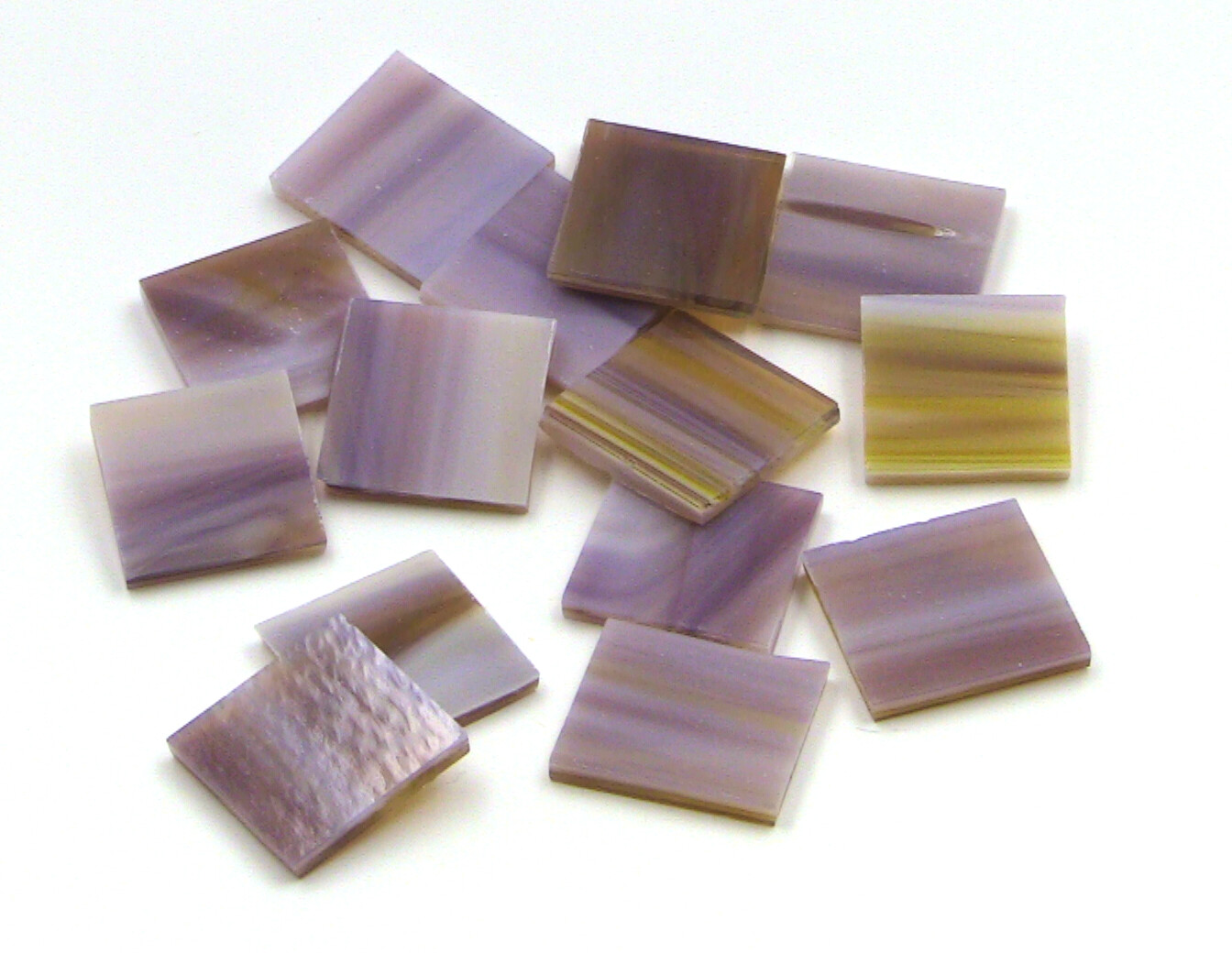 Purple Amber White Opal Rectangle | Fusible 96 | Mosaic Glass Tile