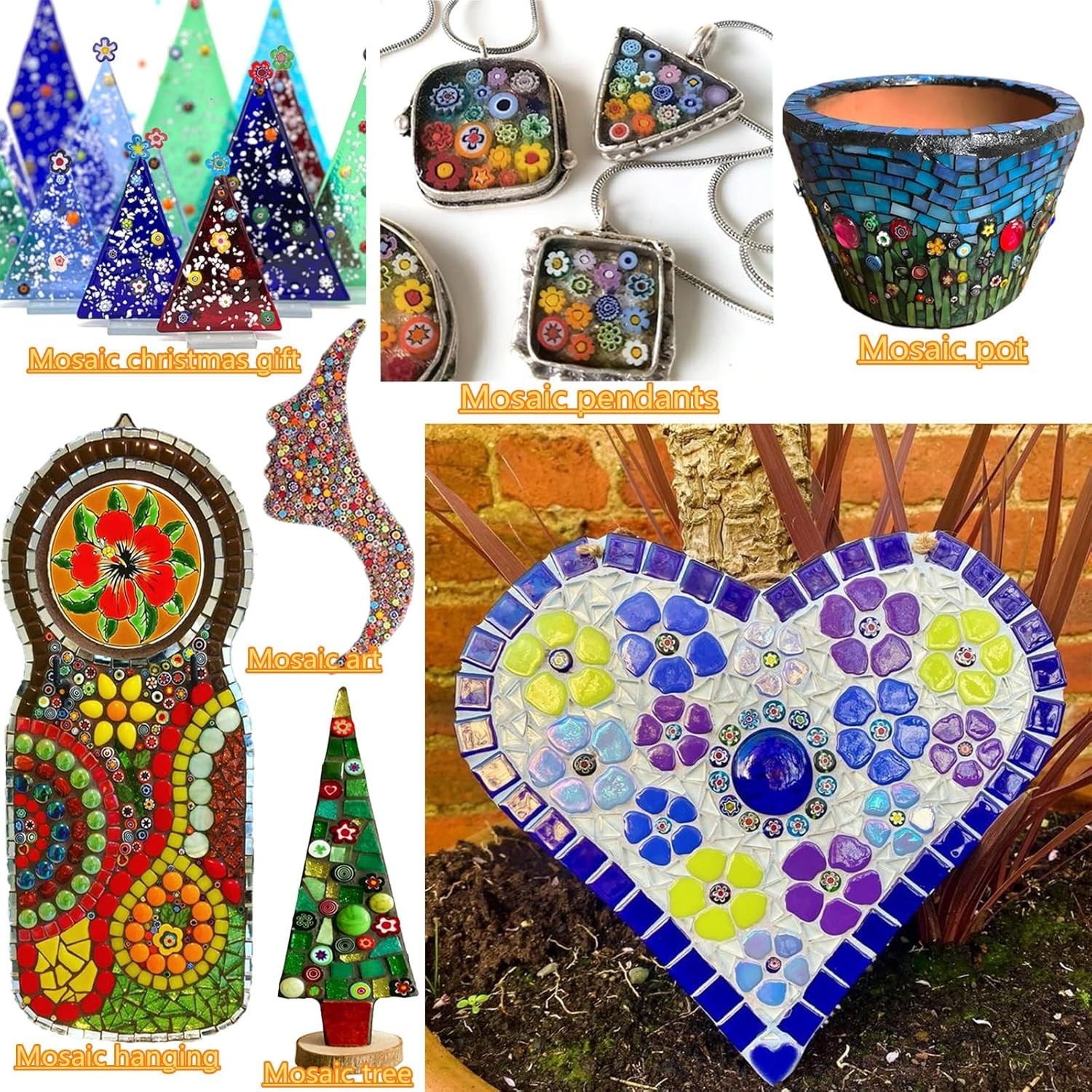 Millefiori Glass Mosaic Tiles, 100g, Irregular Pieces, Assorted Colors