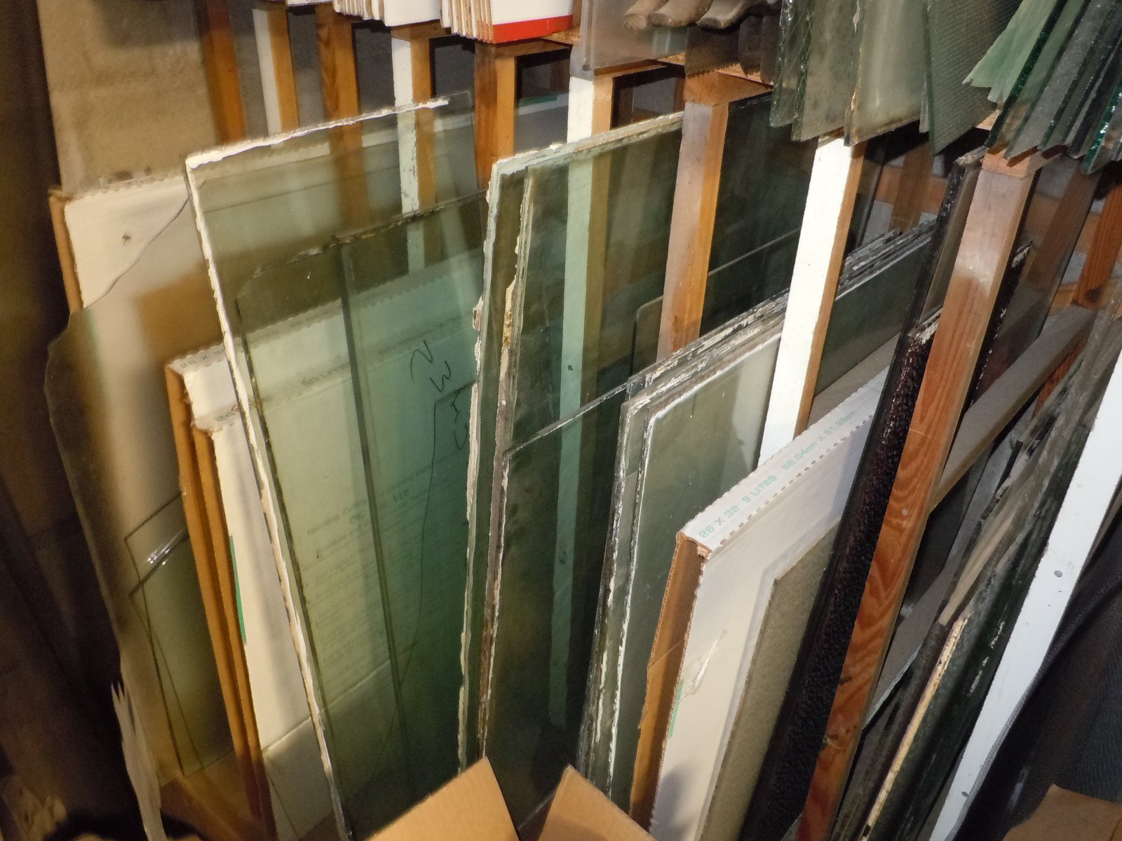 4-PIECES OF WAVY GLASS 9” X 11” OUT OF OLD VICTORIAN WINDOW-CUSTOM SIZES ALSO