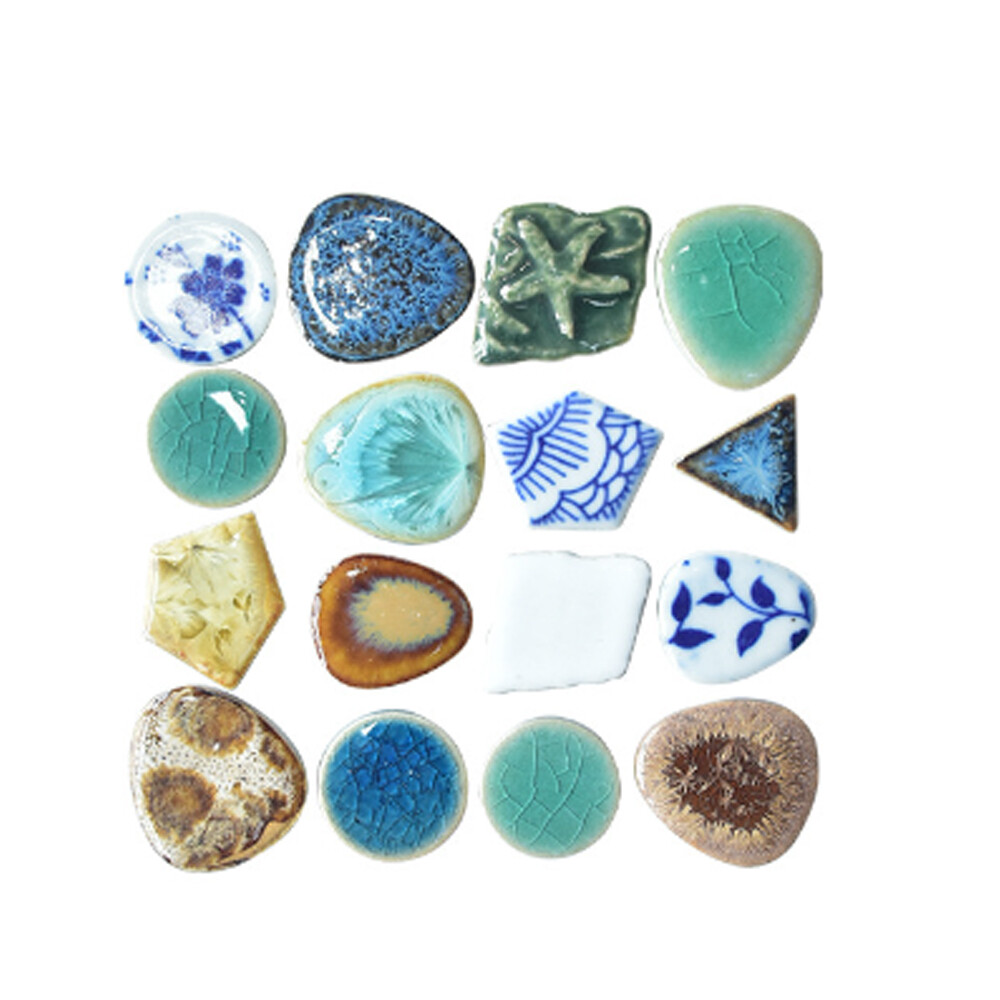 Ceramic Mosaic Tiles Handmade DIY Porcelain Tiles Crafts For Picture Wall Decor