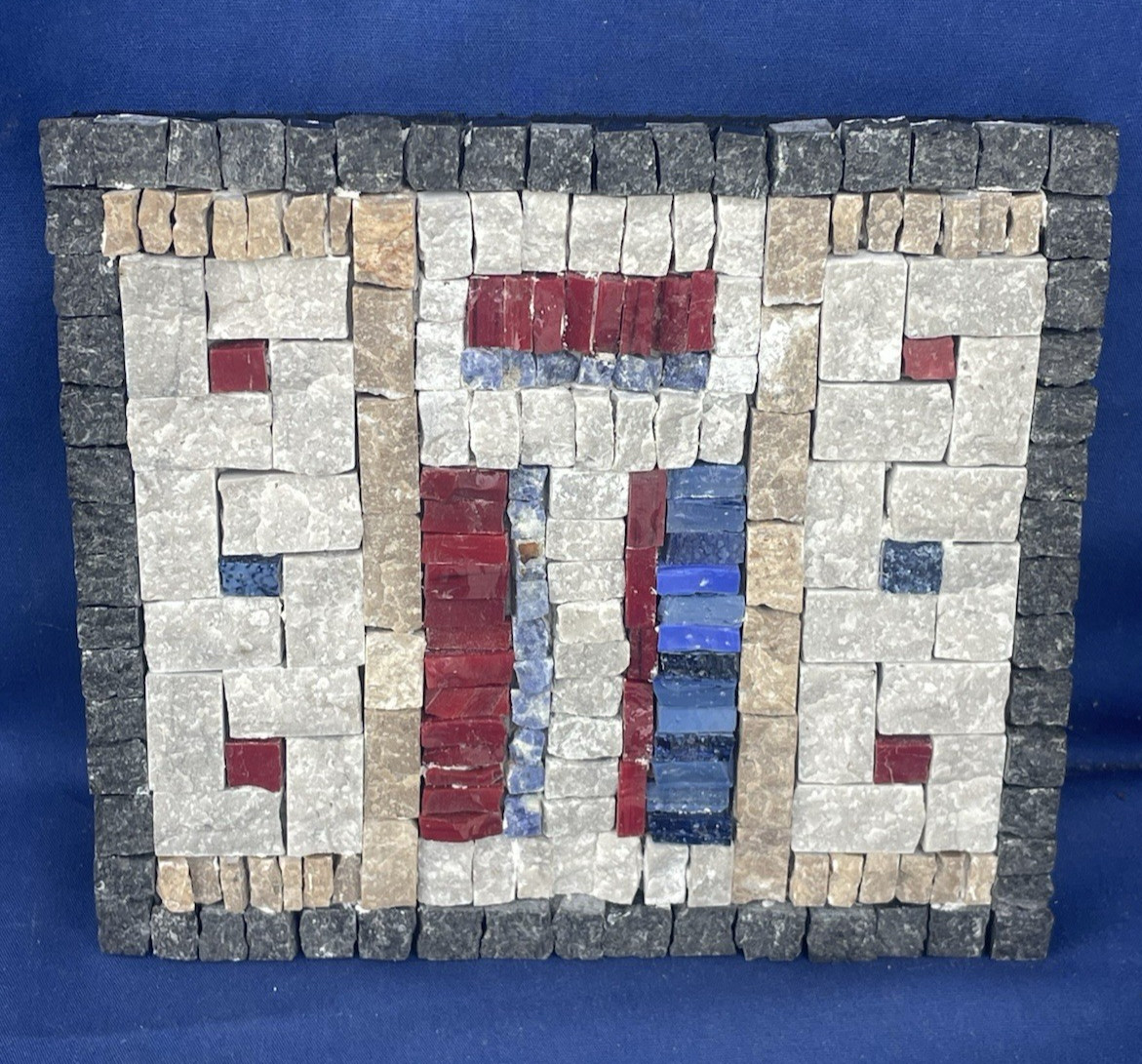 Mosaic Art OOAK Stone Tesserae Ruby Red Sapphire Glass Block Style Tile ❤️blt7j1