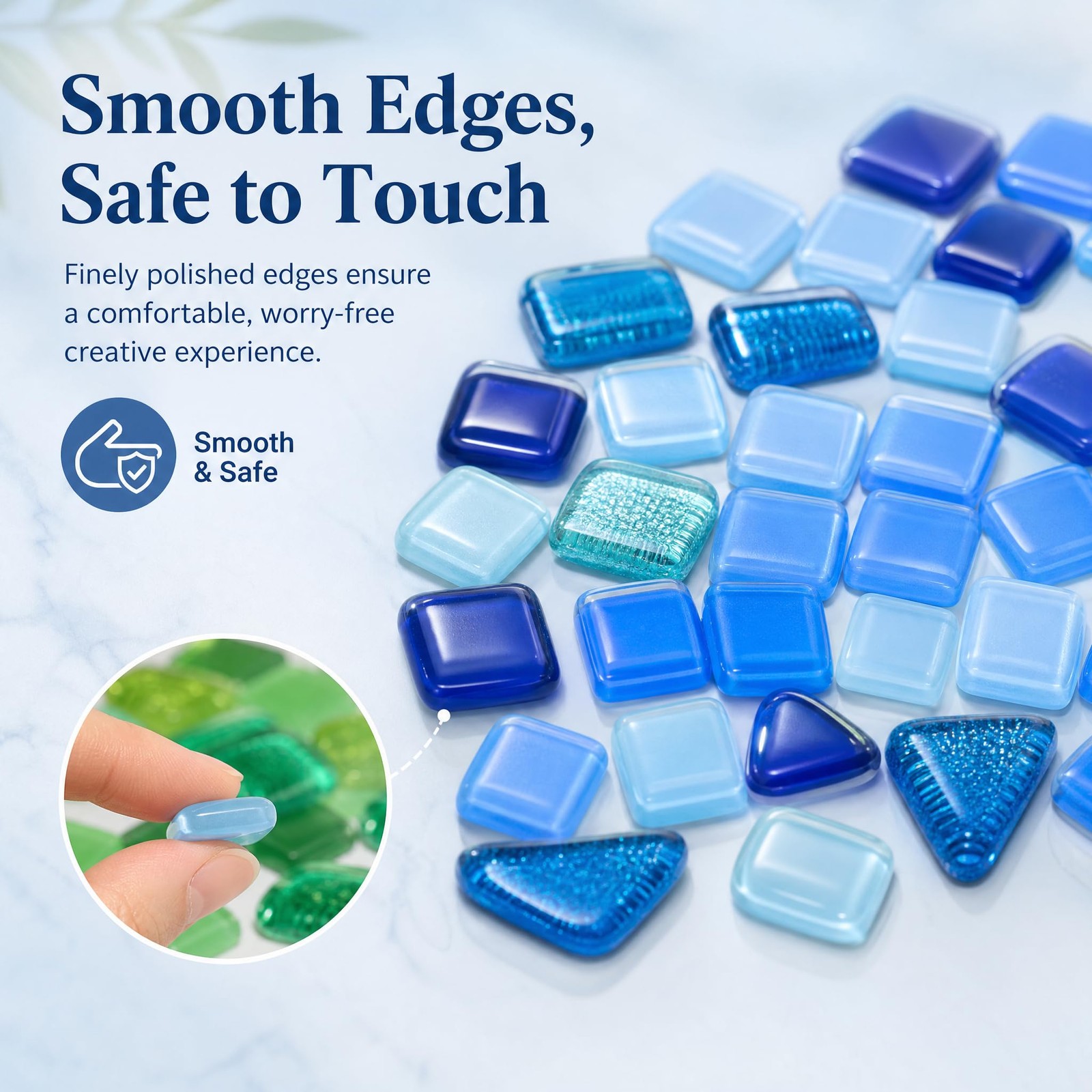400g Mosaic Tiles for Crafts,Glass Kits, Mixed M(400g), Colors