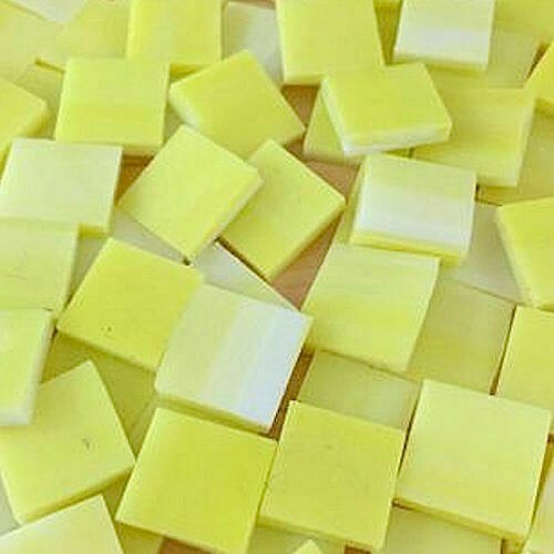1/2″ YELLOW Stained Glass Mosaic Tiles (100 PIECES)