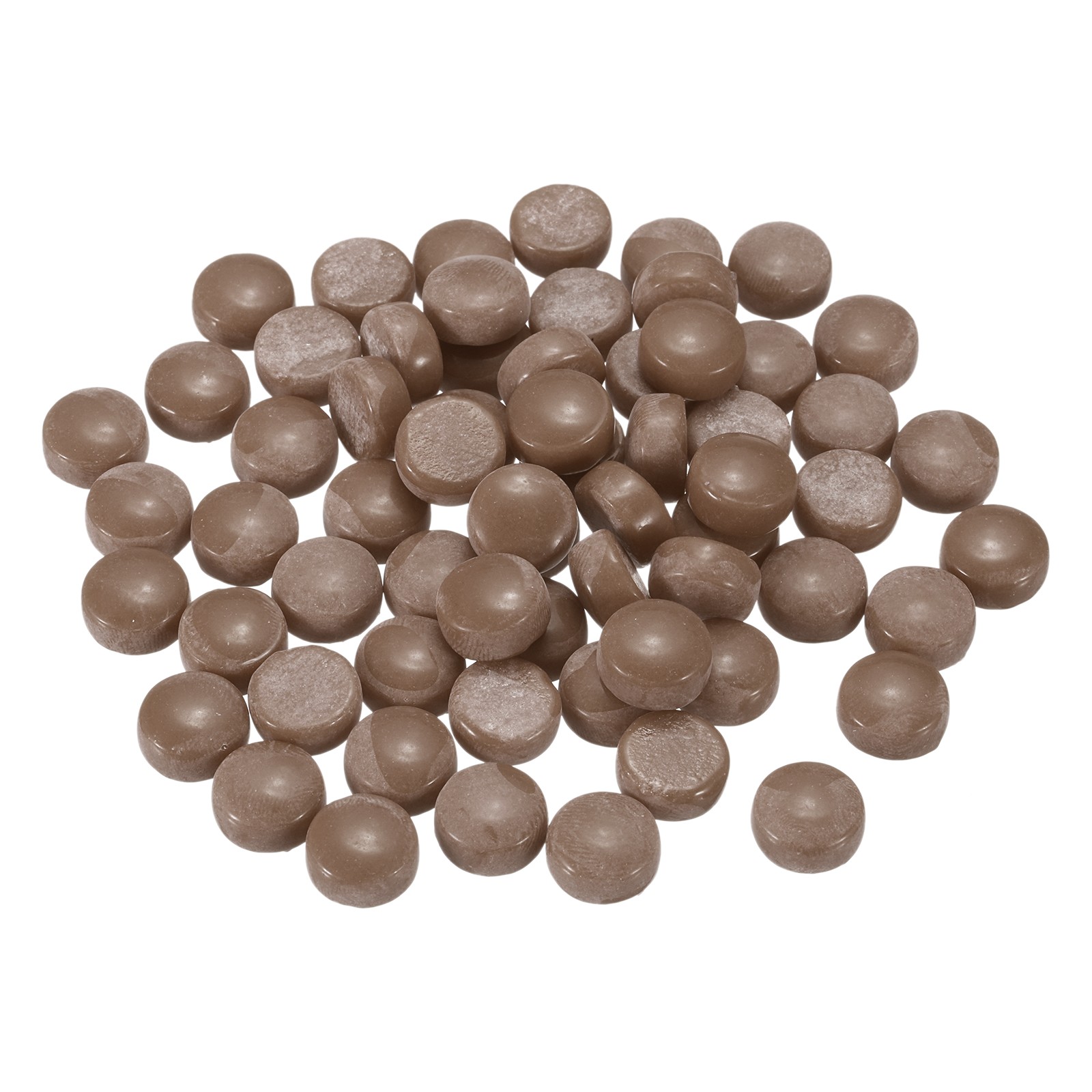 12mm Glass Mosaic Tiles 200g Round Iridescent Glass Pieces Dark Brown