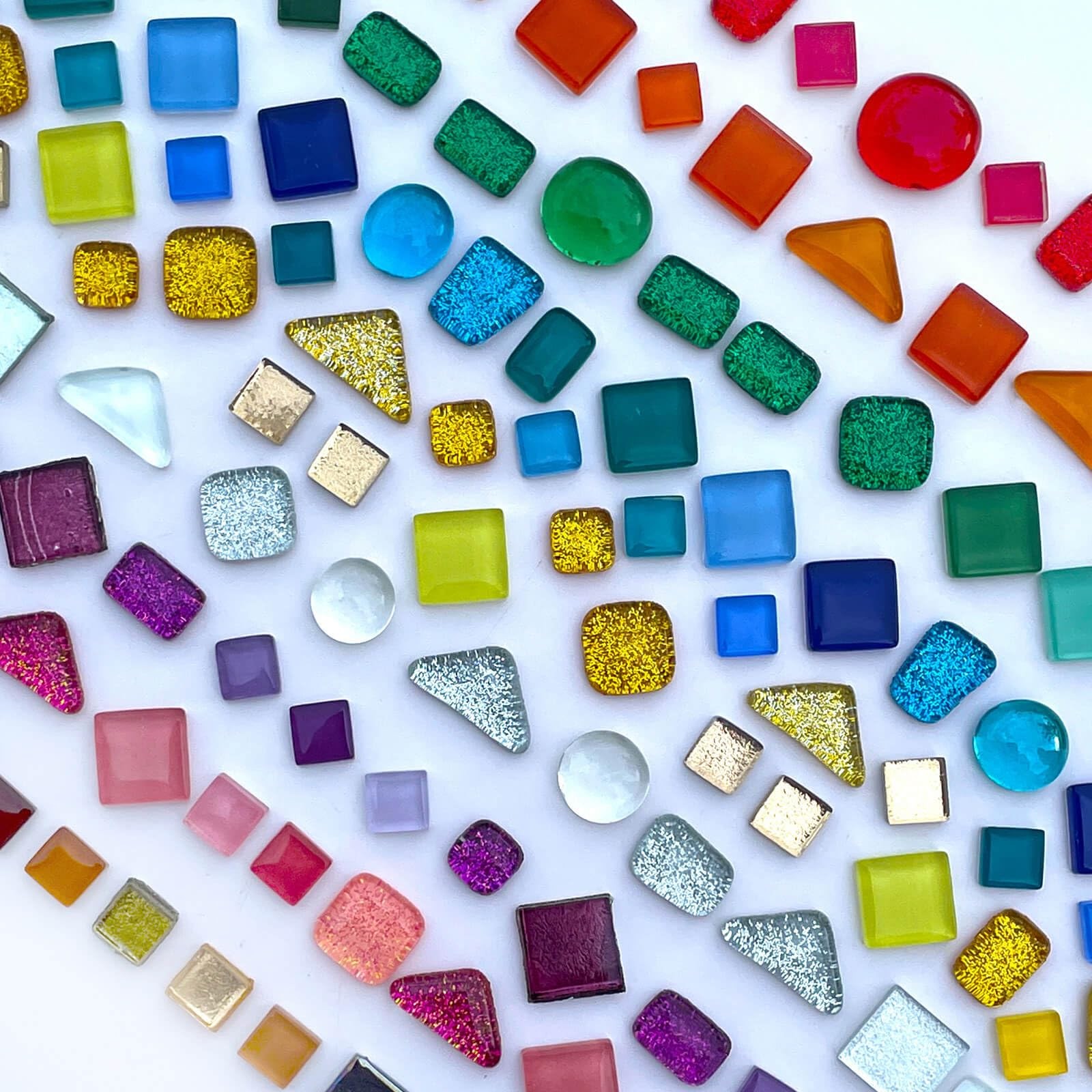 1.1LB Assorted Colors Irregular Crystal Glass Mosaic Tiles – Perfect for Art …