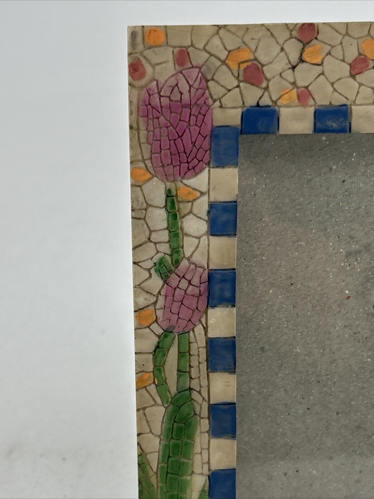 Ceramic Mosaic Look Flower Garden Picture Photo Frame 3.5″x5″