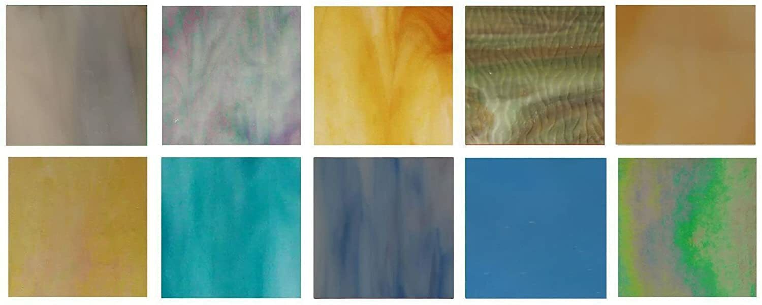 Wissmach Stained Glass Variety Pack (10 Sheet: 8″ X 10″) by BiNARi Glass Studio