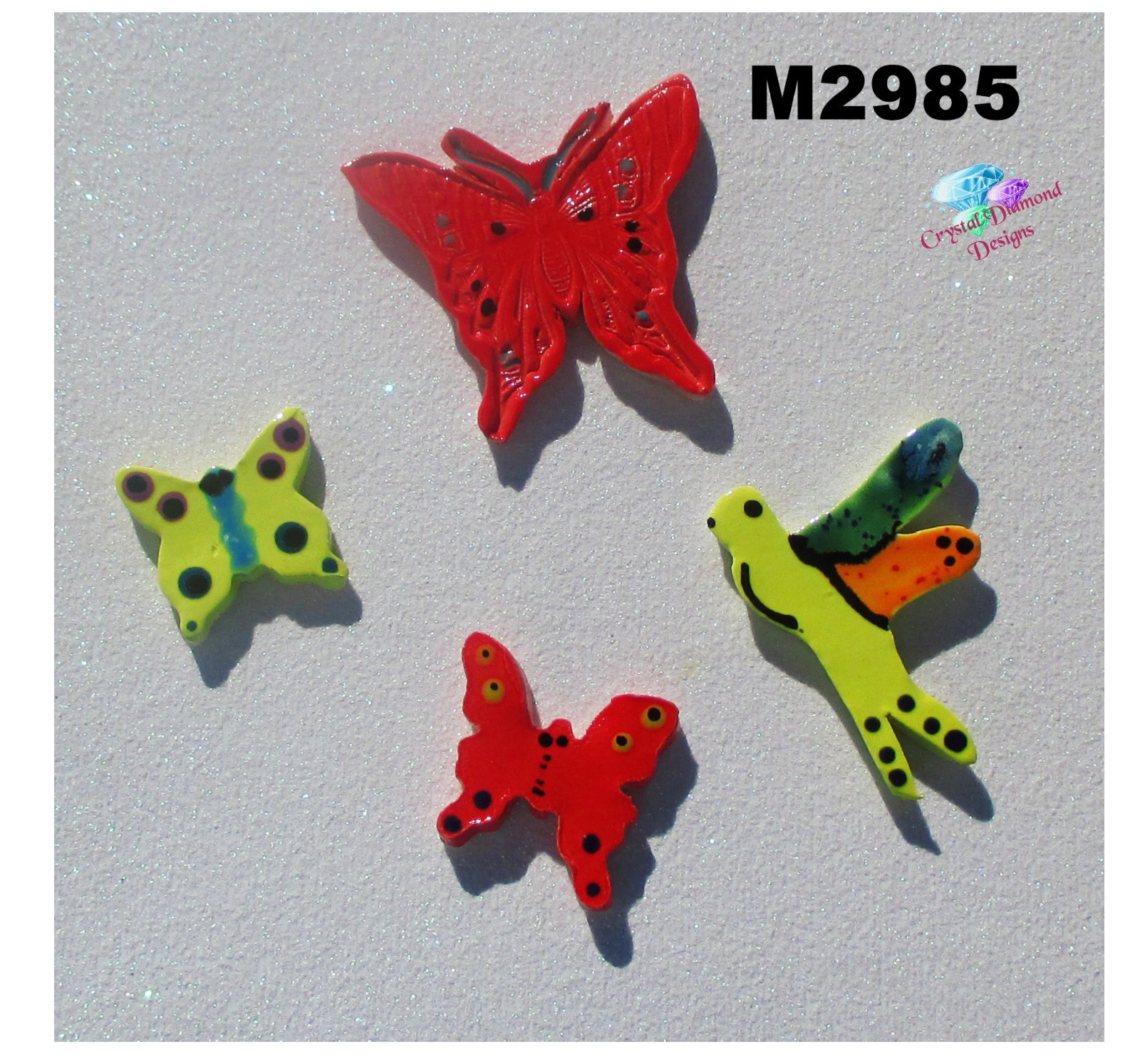 BUTTERFLIES- DRAGONFLY HANDMADE, CERAMIC MOSAIC TILES ( Pick you Group)
