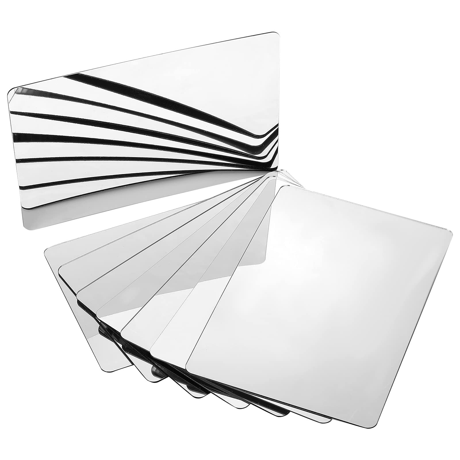 32 PCS Shatter Proof Plastic Mirror Tile 4×6 Inch Reflector Sheet Craft DIY