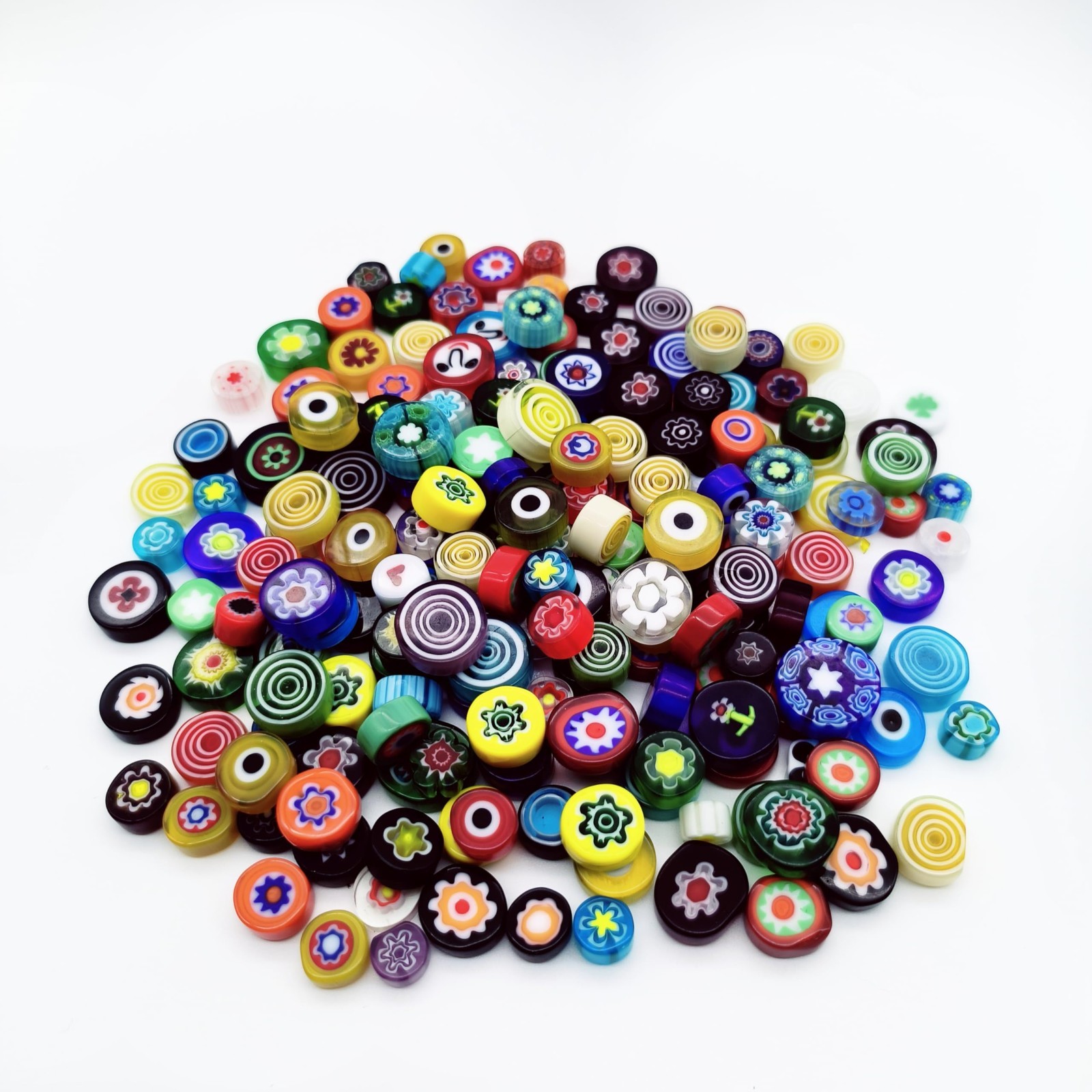Mosaic Tiles for Crafts – Flat Glass Millefiori Assorted Flower Pieces, DIY Kits