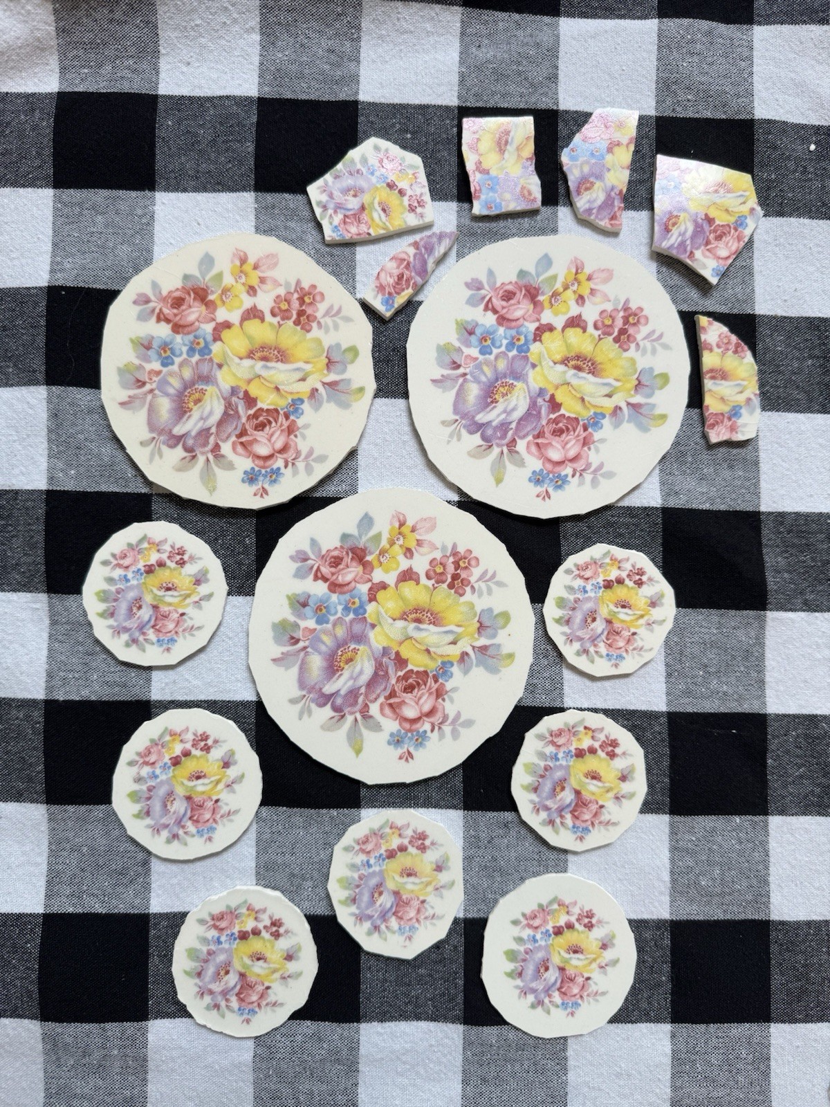 Royal China Brotherhood Of Operative Potters Rochelle China Mosaic Tiles Floral