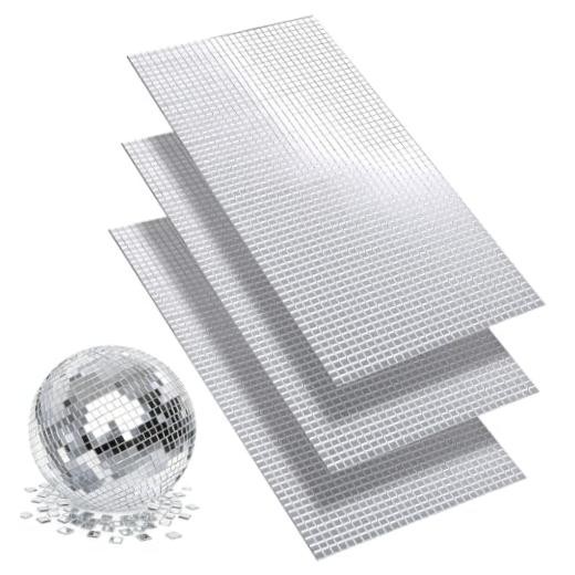 5400 PCS Mirror Tiles Self Adhensive, 5 x 5 mm Disco Tiles | Square Mirror