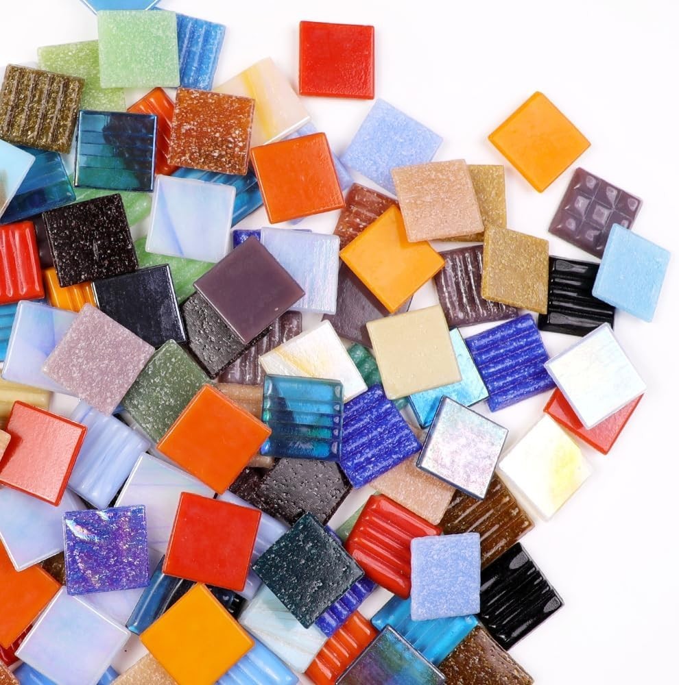 1 LB Mixed Quartz Glass Mosaic Tiles – Perfect for Art & Crafts