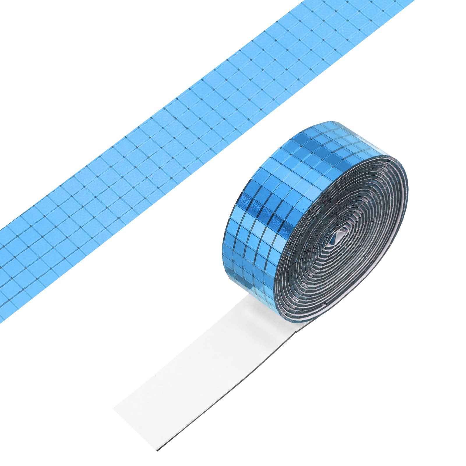 2500 Pcs 5x5mm Self Adhesive Mirrors Mosaic Tiles Mosaic Sticker Light Blue