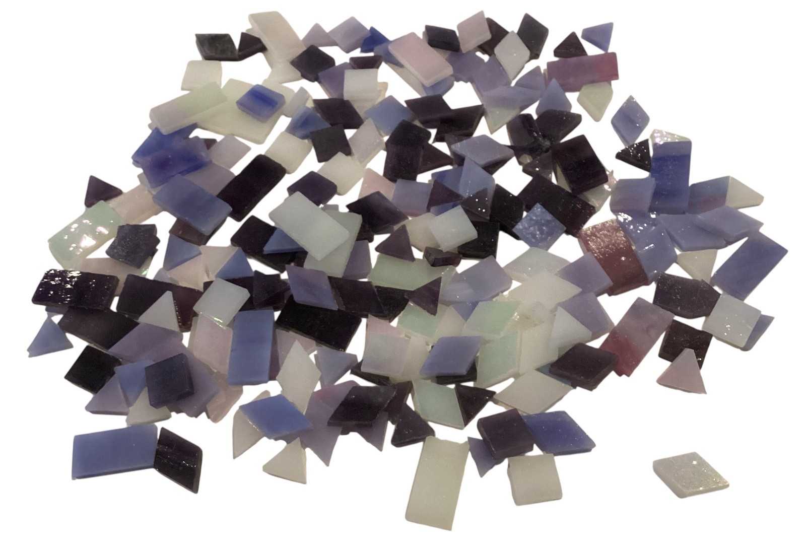 Mosaic Glass Pre-cut Irregular Purple White Opal Mix Glass Tile