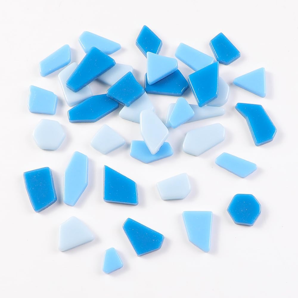 1 LB Mini Irregular Enamal Mosaic Glass Tiles for Crafts Bulk Mosaic Supplies, R