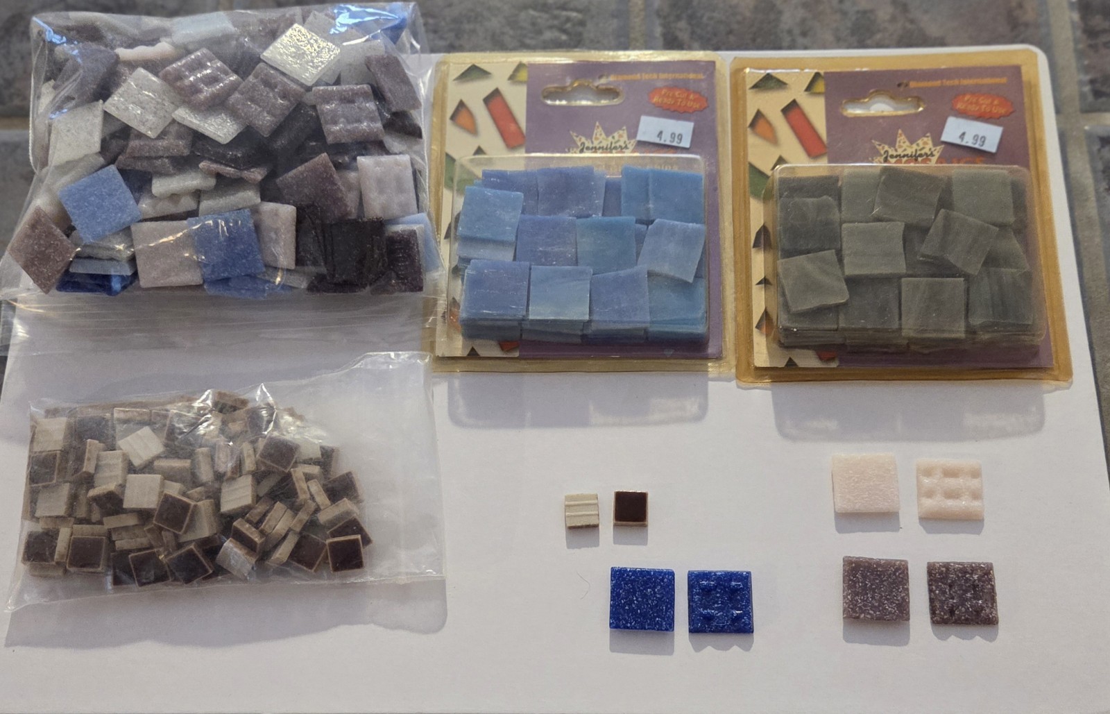 Glass Tiles Assorted Sizes Lot Of 2 Pounds Mosaic Art And Crafts New