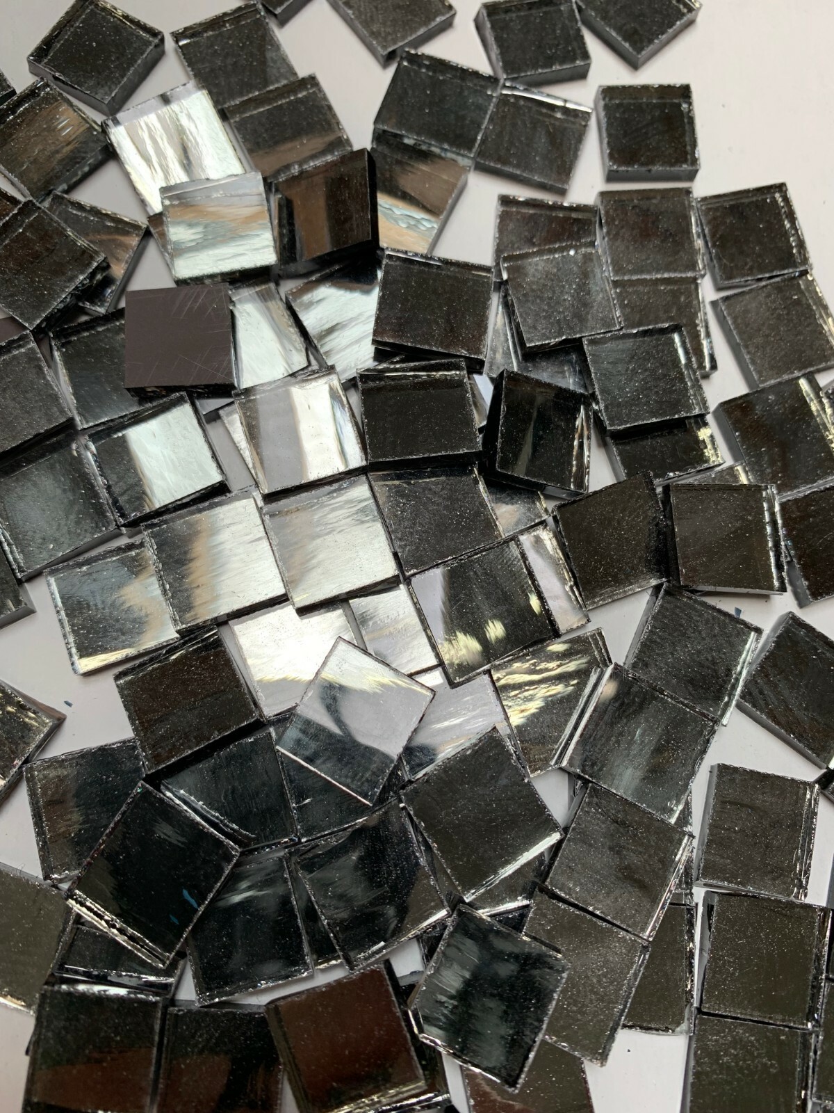 1/2″ Gray – SILVERCOAT MIRROR Stained Glass Mosaic Tiles (100 PIECES)