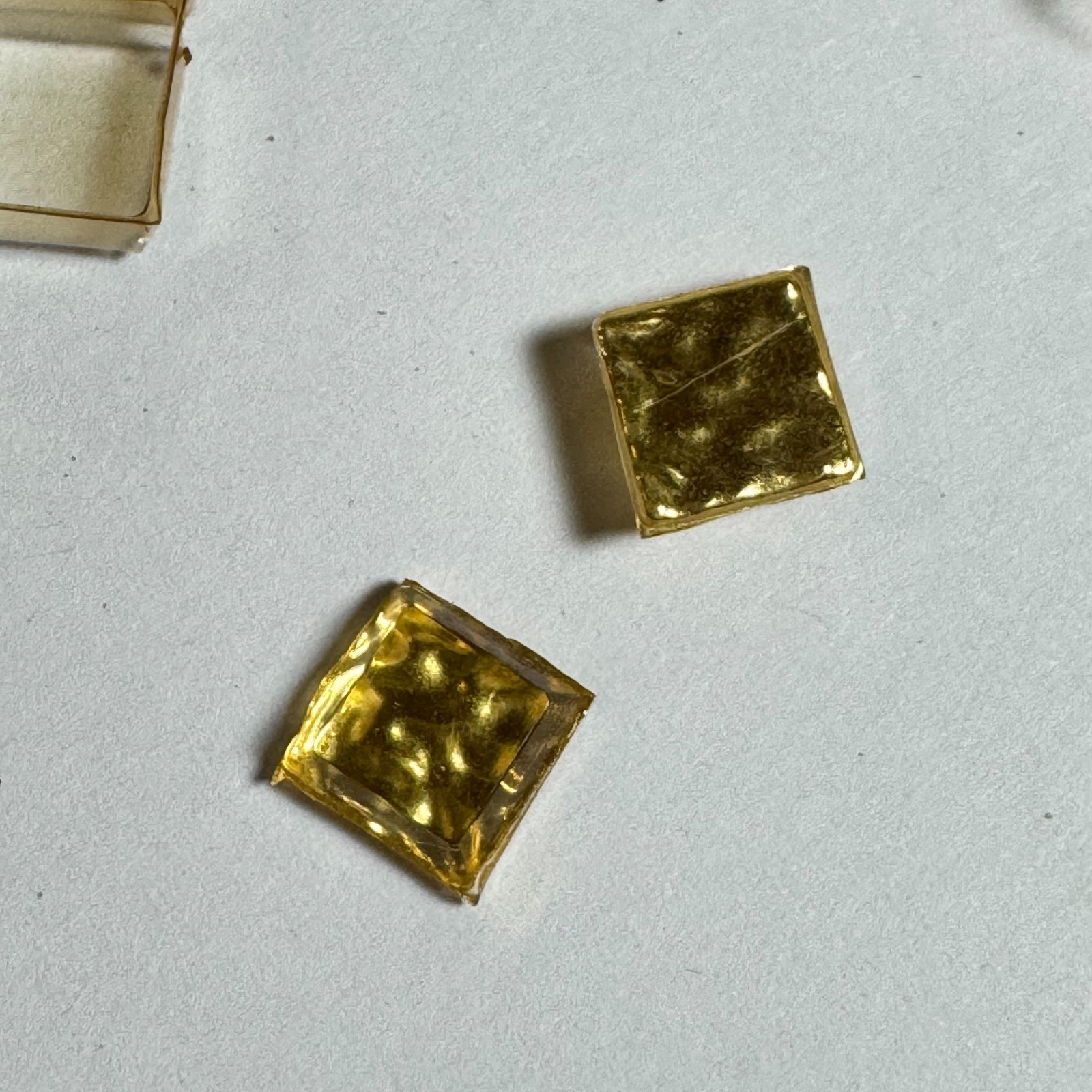 24kt Gold Mosaic Glass WAVY 10mm (3/8 Inch) 10 pieces NEW