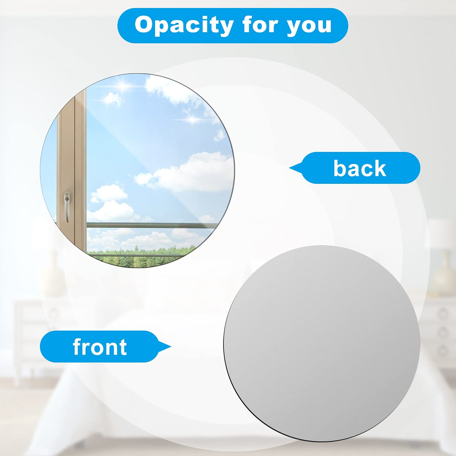 120 Pieces 1 Inch Small Round Glass Mirrors Circle Glass Mirror Tiles Pieces …