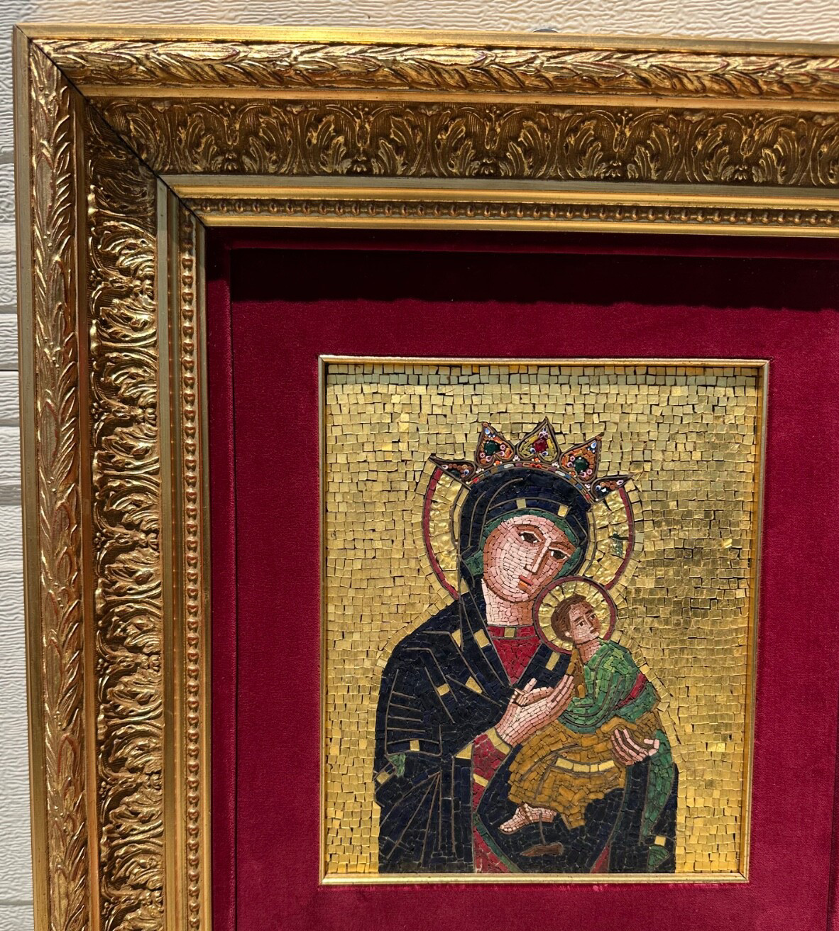 Large Micro-Mosaic panel G. Cinquegrana Studio del Mosaico, Vatican 20th C.