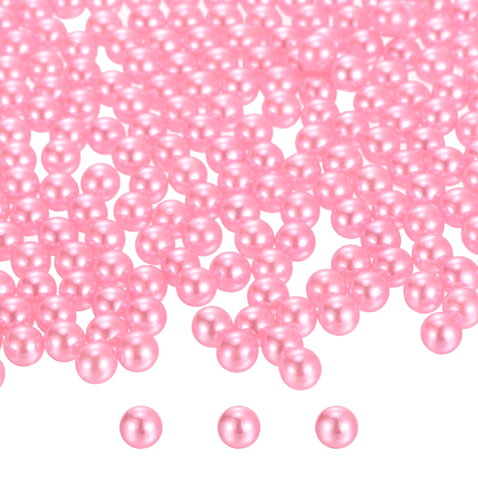 2600pcs 6mm Pink Pearl Beads ABS Faux Pearls Vase Fillers 300g Ornament Filler