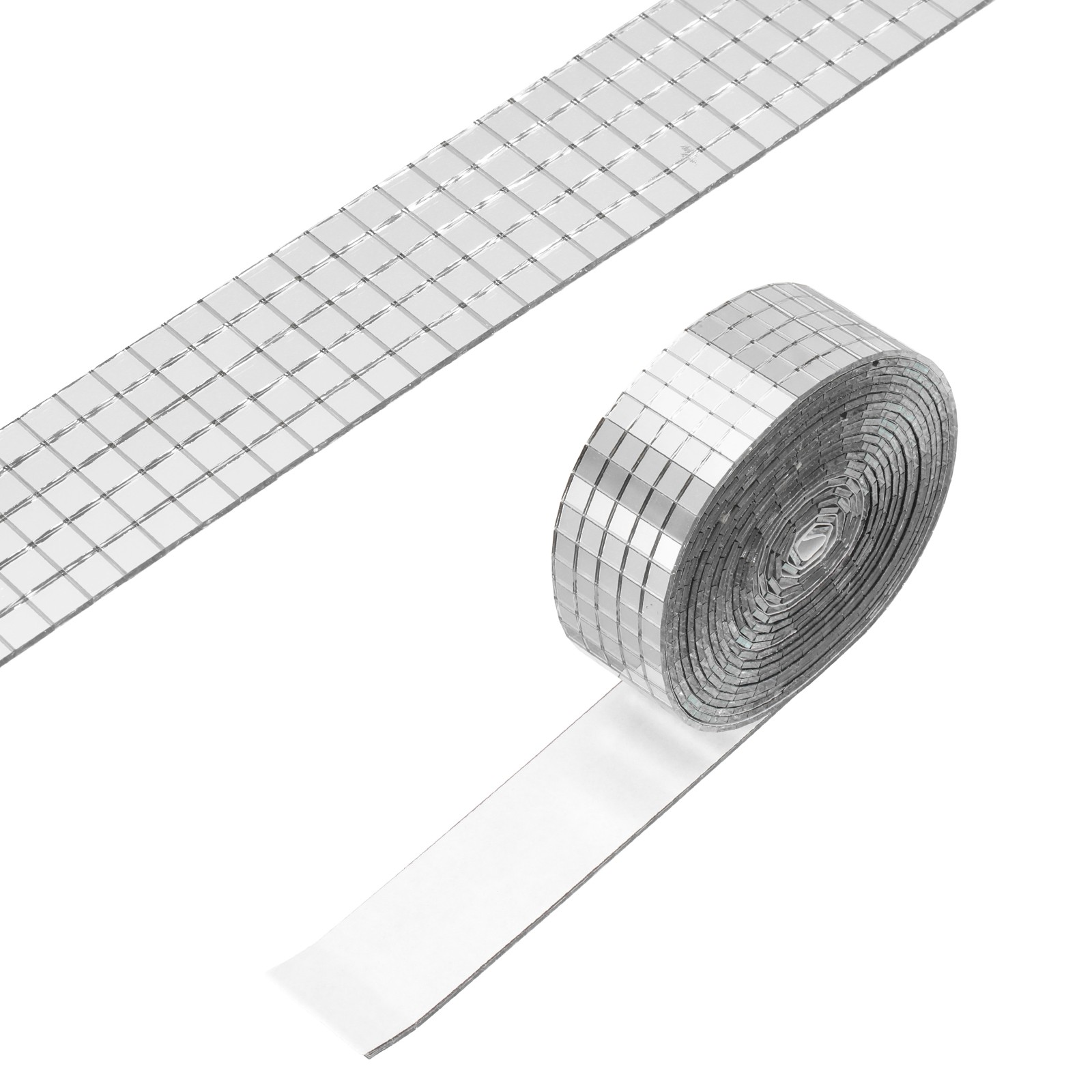 2500Pcs 5x5mm Silver Tone Self Adhesive Mirrors Mosaic Tiles Mosaic Sticker