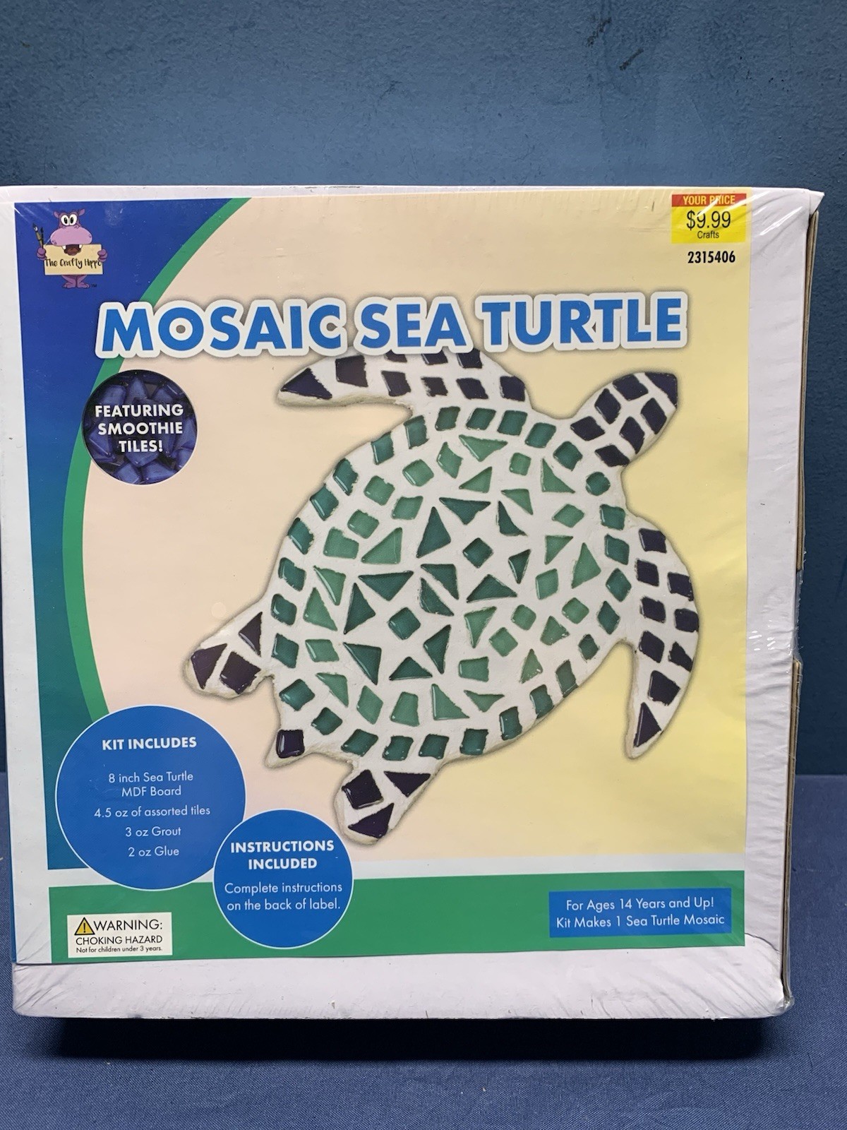 🐢 8-inch Sea Turtle Mosaic Tile Kit w/ Real Glass Tiles 🐢 DIY Craft
