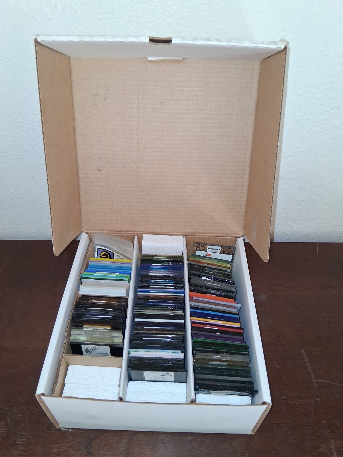 Box of Spectrum Glass 96, 177 pieces, 4 x 2 1/2 Inch.