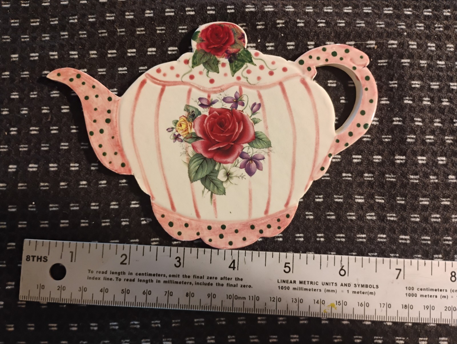Mosaic Tile Arts and Craft Supplies -Rose Vintage Teapot