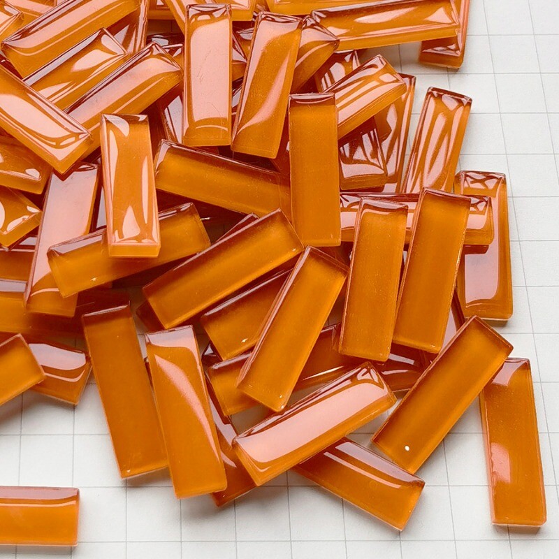 250g Multicolor Glass Rectangle Mosaic Tiles Clear Mixed Color for DIY Crafts