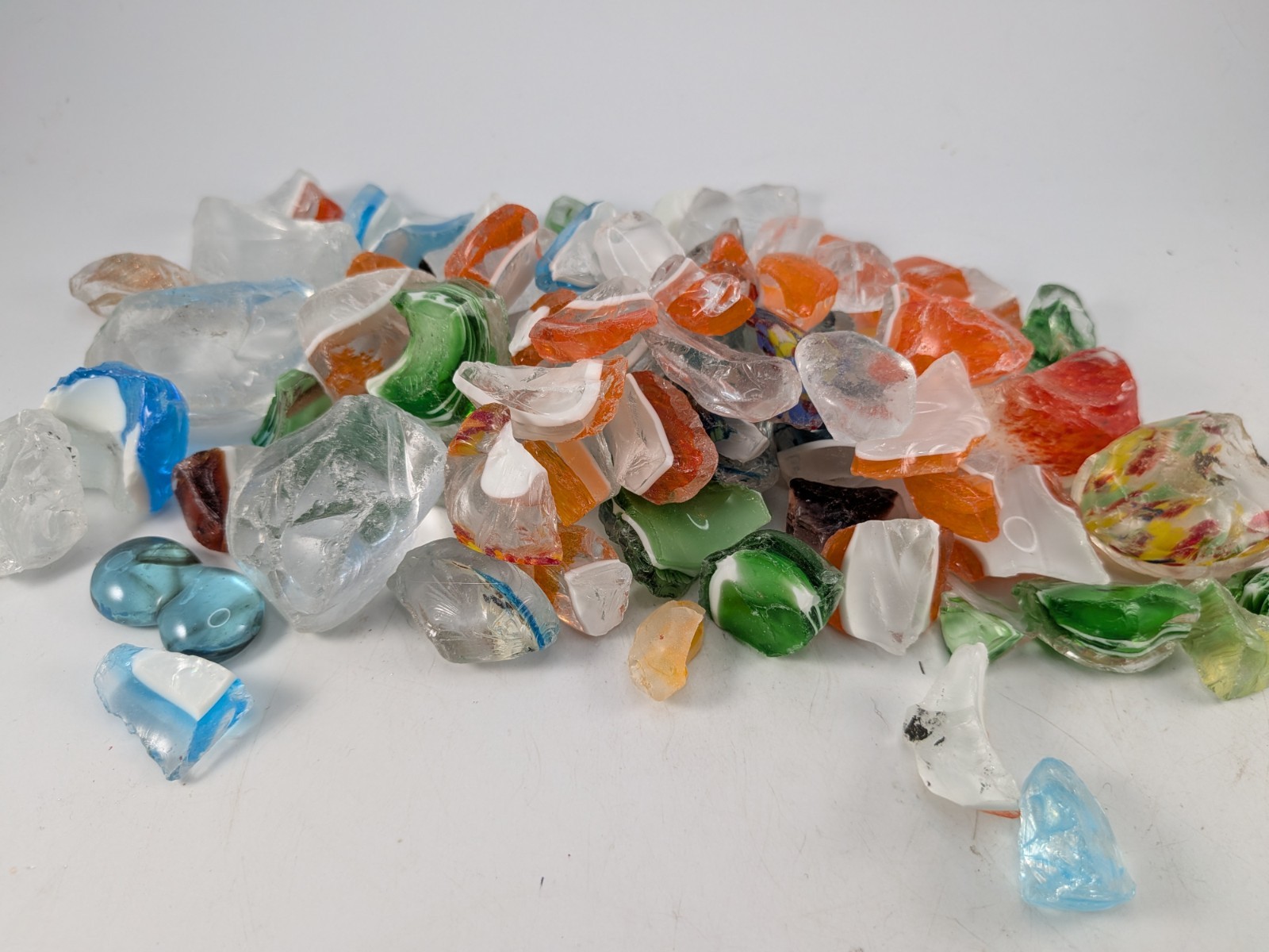 Large Mixed Sea Glass Lot Beach Glass Craft Jewelry Mosaic Clear & Colored 2 lb
