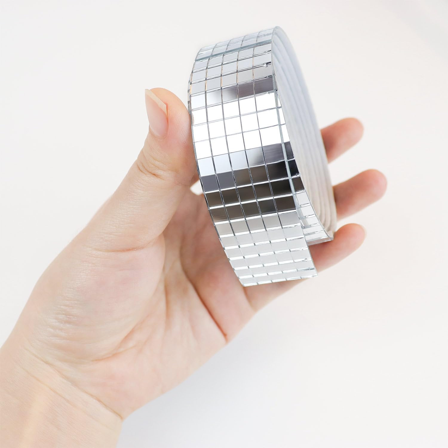 3000 Pieces Disco Ball Tiles Disco Mirror Tiles 5 mm X 5 mm Mosaic Square Glass