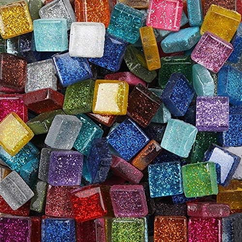 Mixed Color Mosaic Glass Tiles Shine Crystal Pieces Small, Panchromatic