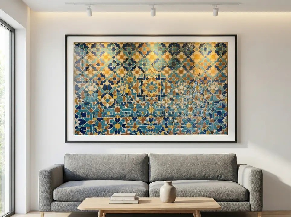 Moroccan Mosaic Wall Art Print $1 | IMPORTANT: Size customized as requested