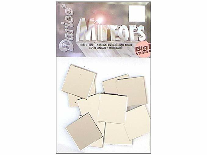 1″ Darice Square Mirrors Big Value 25 Pieces 1613-54