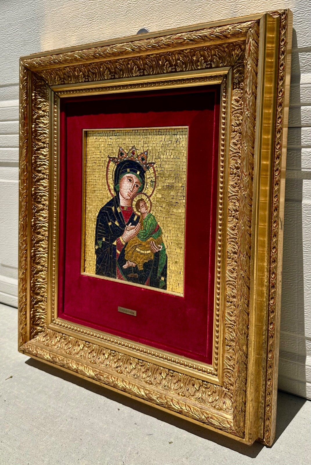 Large Micro-Mosaic panel G. Cinquegrana Studio del Mosaico, Vatican 20th C.
