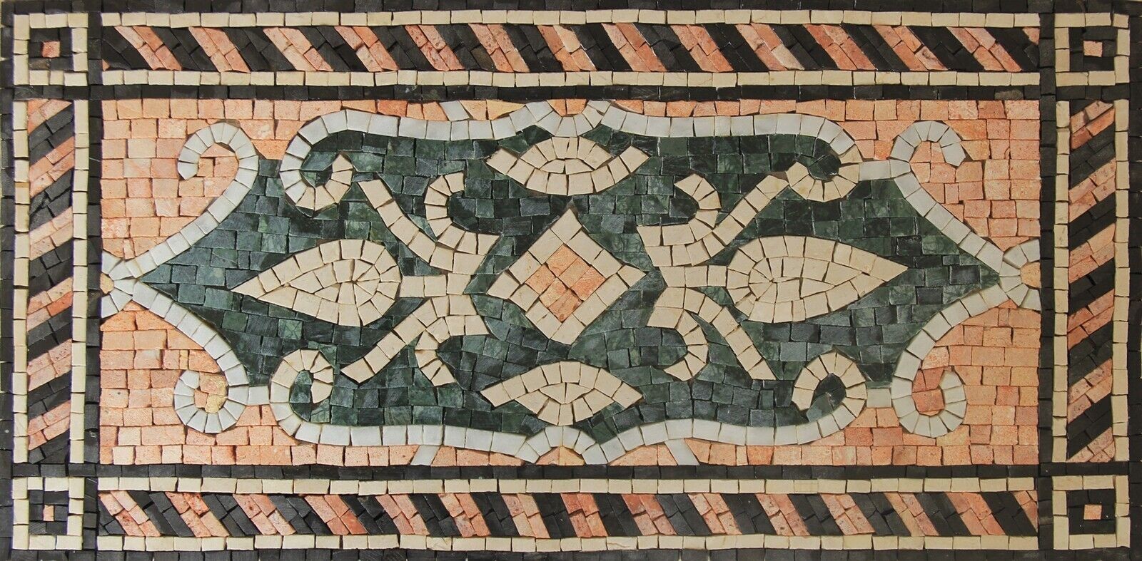 Mosaic Marble Colorful Artistic Pattern GEOMETRICAL Floor Design 24×12 Inches