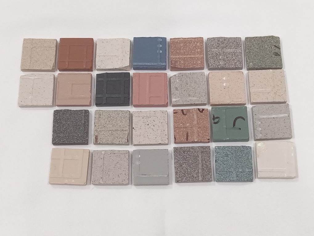 26-Mixed Square Cut Porcelain Tiles Mosaic Mixed Colors