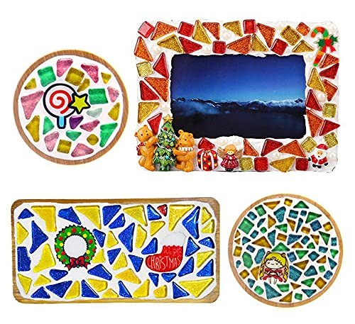500g Mixed Color Irregular Crystal Mosaic Tiles,Tiny Mosaic Tile DIY Hobbies …
