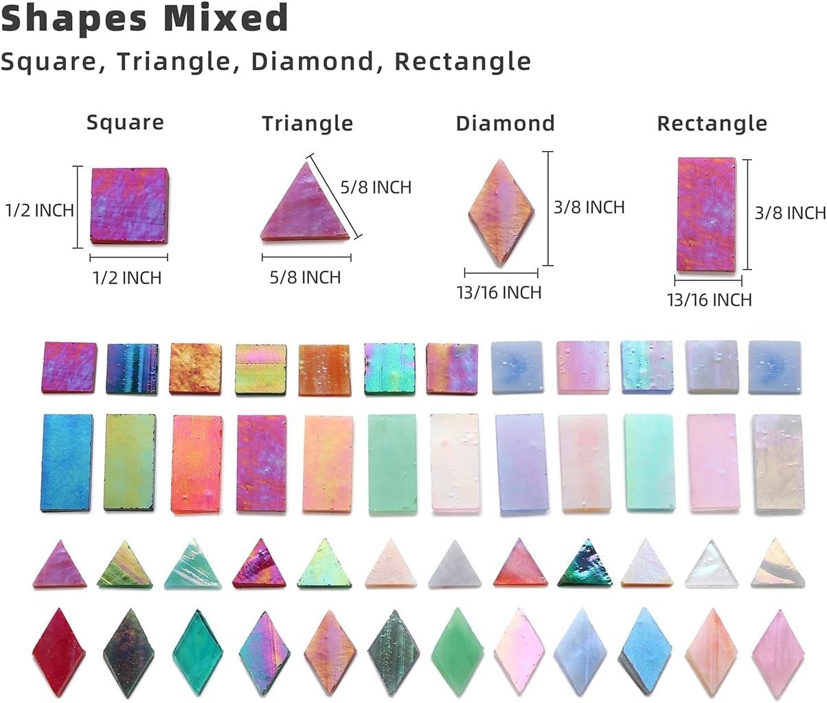 Modern Iridescent Glass Mosaic Tile Bulk – 700 Pieces for Creative Home Décor