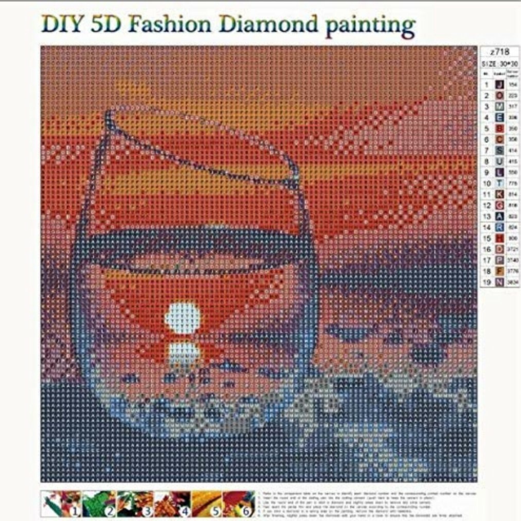 5D DIY Full Round Drill Diamond Painting 《Pink Sunset》30x30cm Mosaic Wall Art