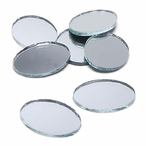 1 x 0.75 inch Mini Glass Craft Oval Mirrors Bulk 48 Pieces Oval Mosaic Mirror…